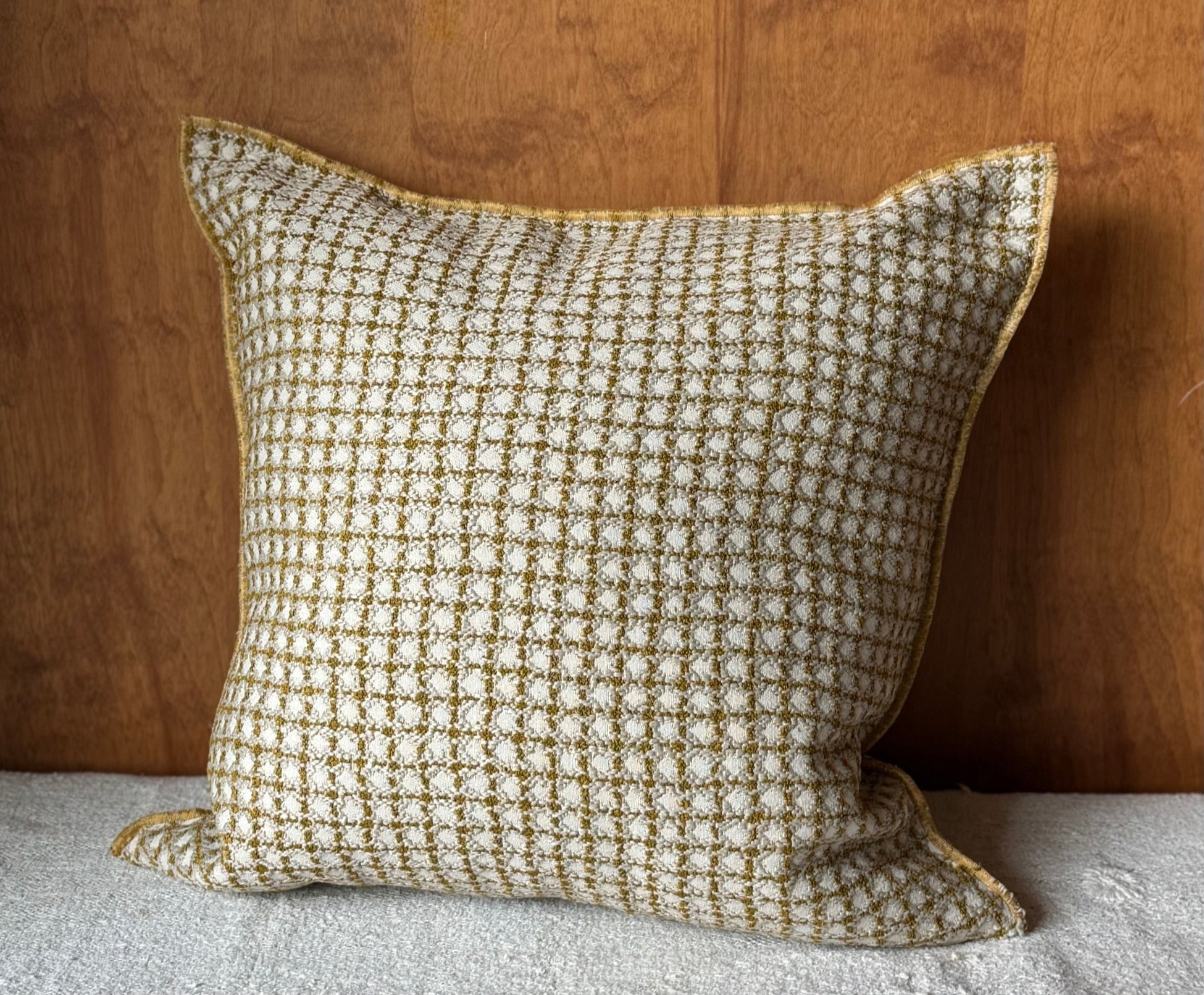 Maison de Vacances Bistro Jacquard Pillow | Ocre