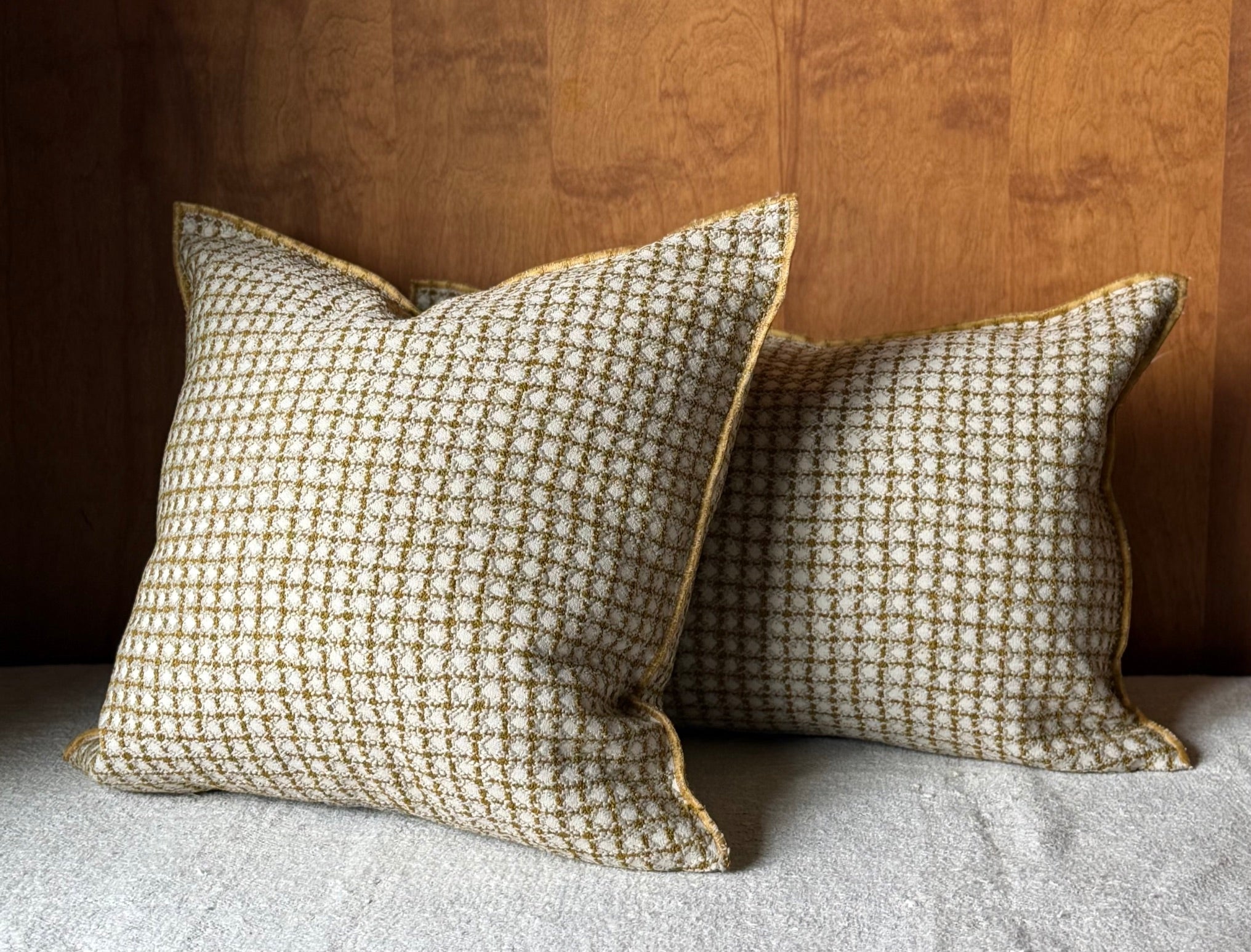 Maison de Vacances Bistro Jacquard Pillow | Ocre