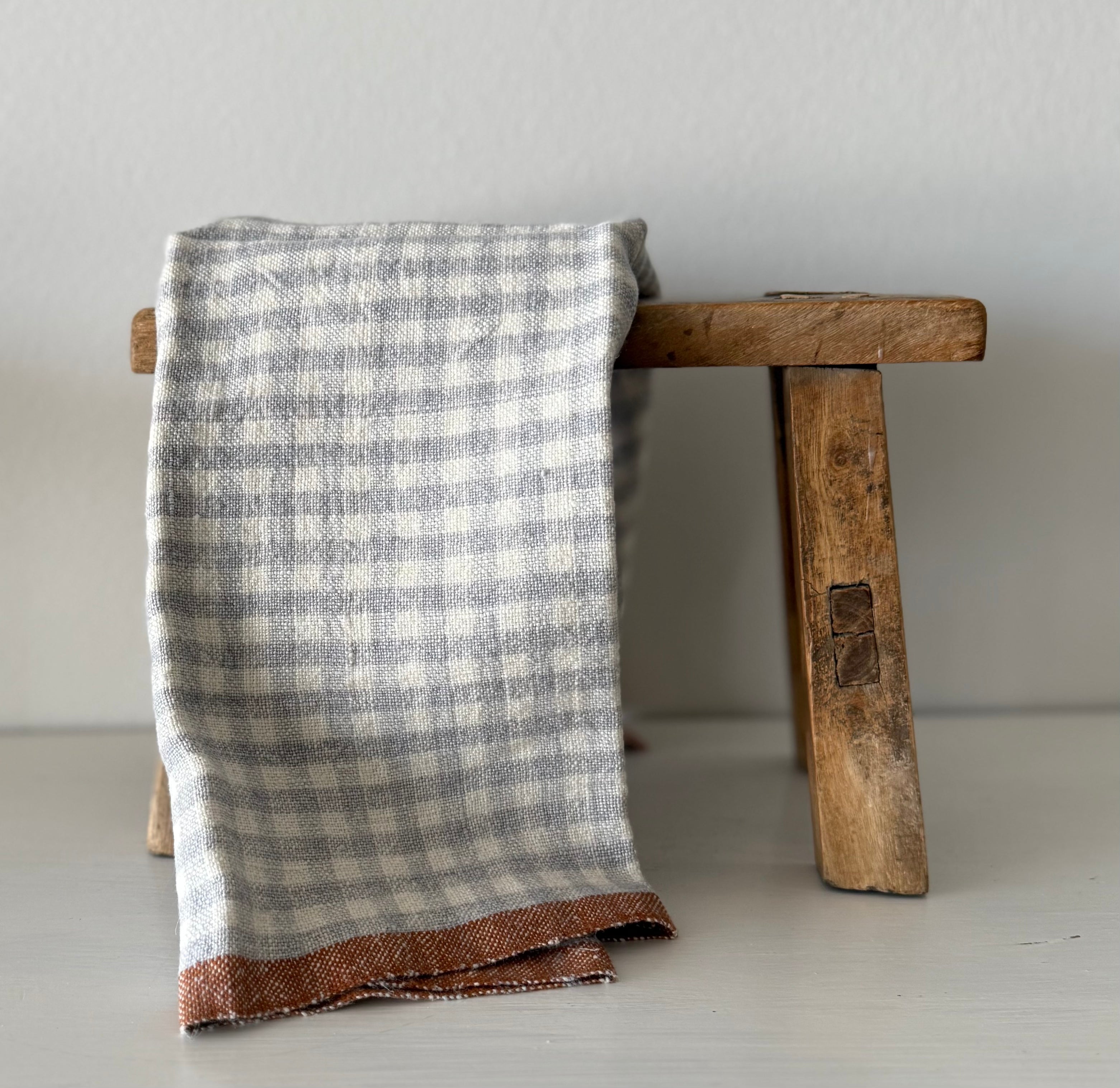 Gingham Linen Tea Towel