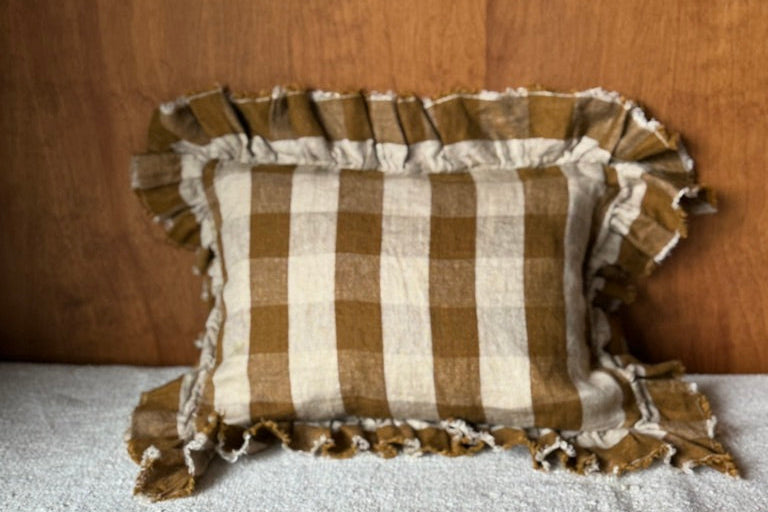 Maison de Vacances | Boho Vichy Cottage Pillow