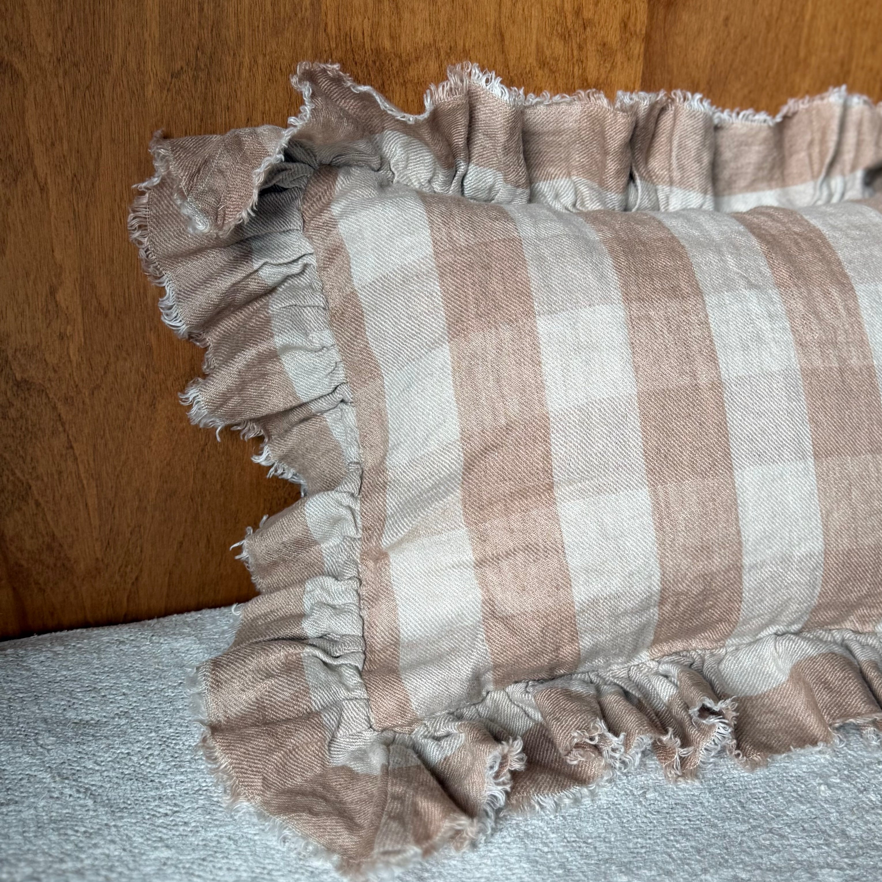 Maison de Vacances | Boho Vichy Cottage Pillow