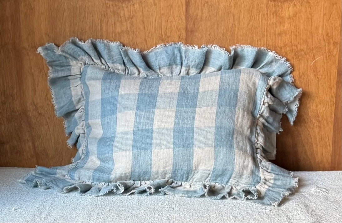 Maison de Vacances | Boho Vichy Cottage Pillow