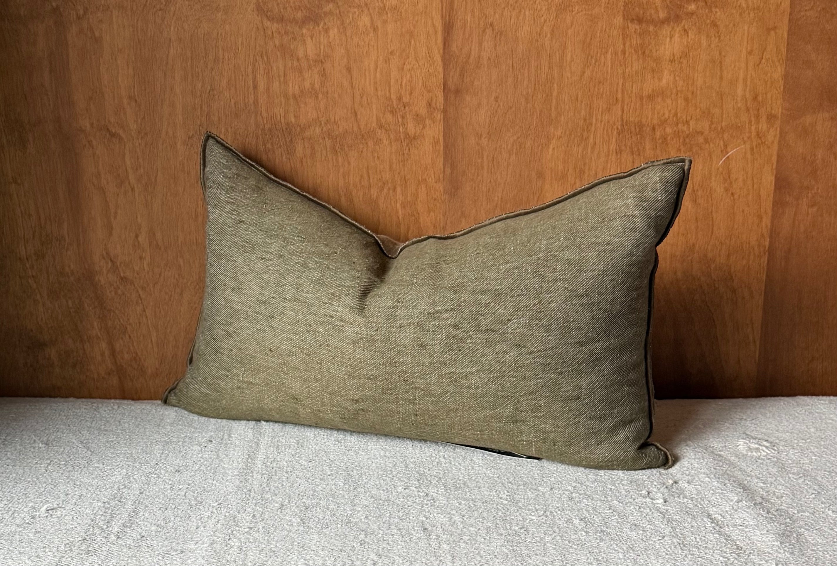 Maison de Vacances Linen Pillow | Kaki/Givre