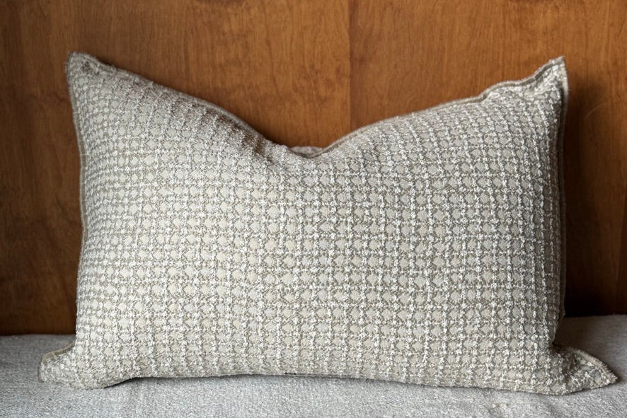Maison de Vacances Bistro Jacquard Pillow | Off White